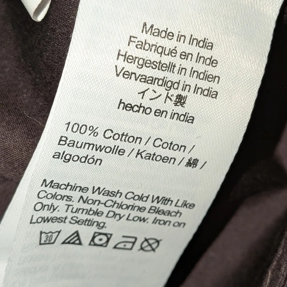 Madewell NW627 Puff Sleeve Band Collar Button Down Shirt Brown XXS NWT $80 - Picture 10 of 10